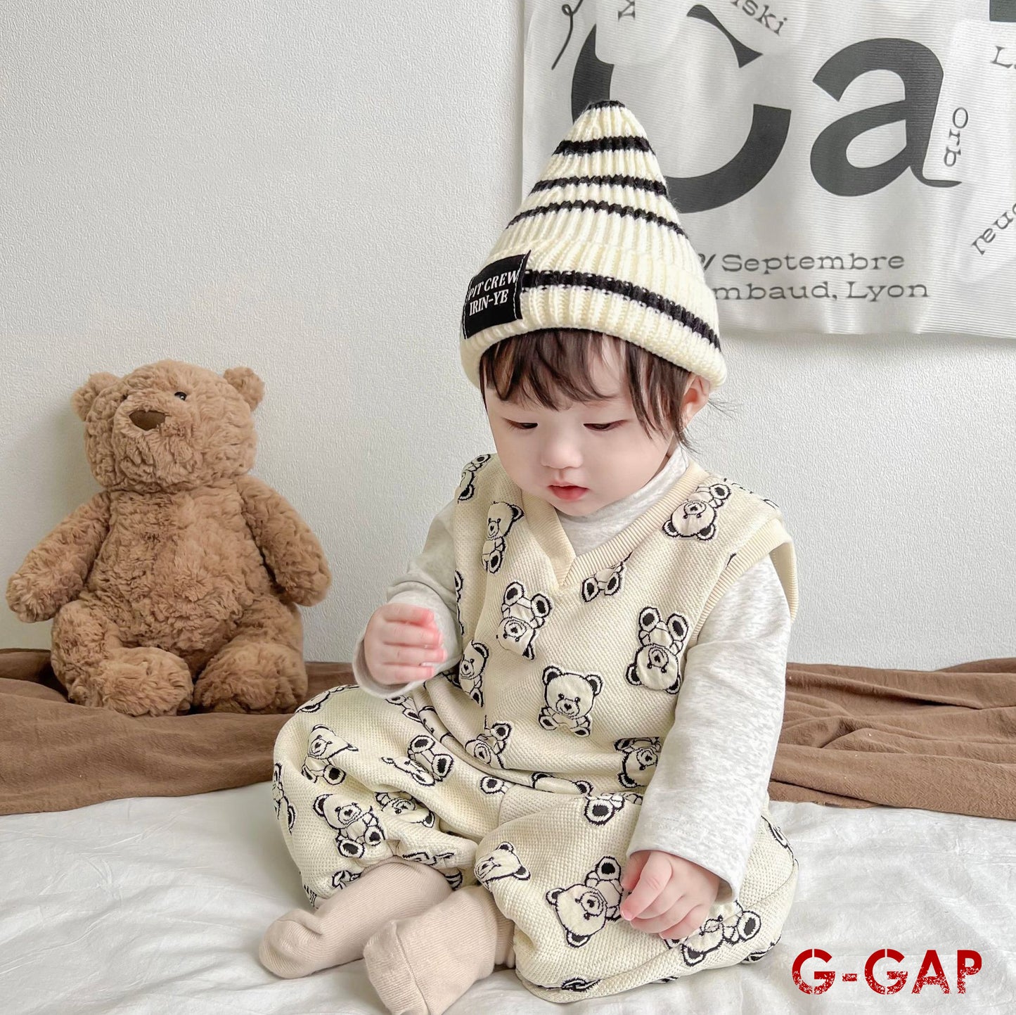 Baby Bear Vest Pants Suit Autumn Fashion Cotton 2-Piece