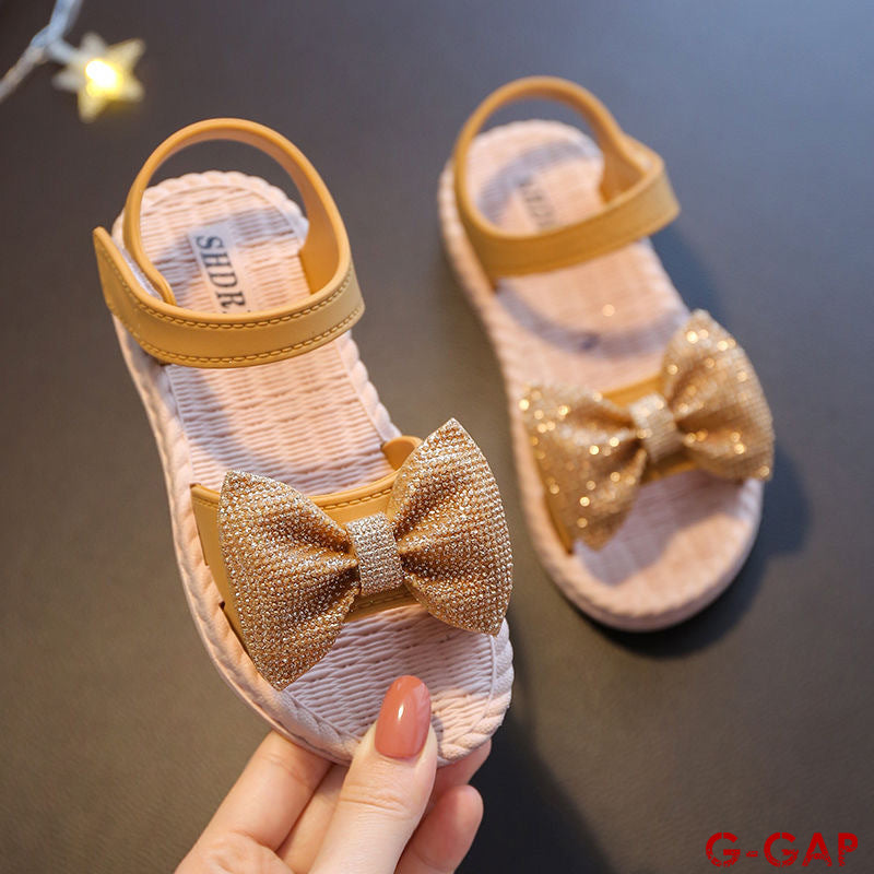 Spring and Autumn Bow Shoes Flat Leather Baby Shoes