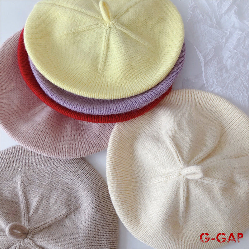 Winter Infant Knit Hat Newborn Cotton Wool Beret