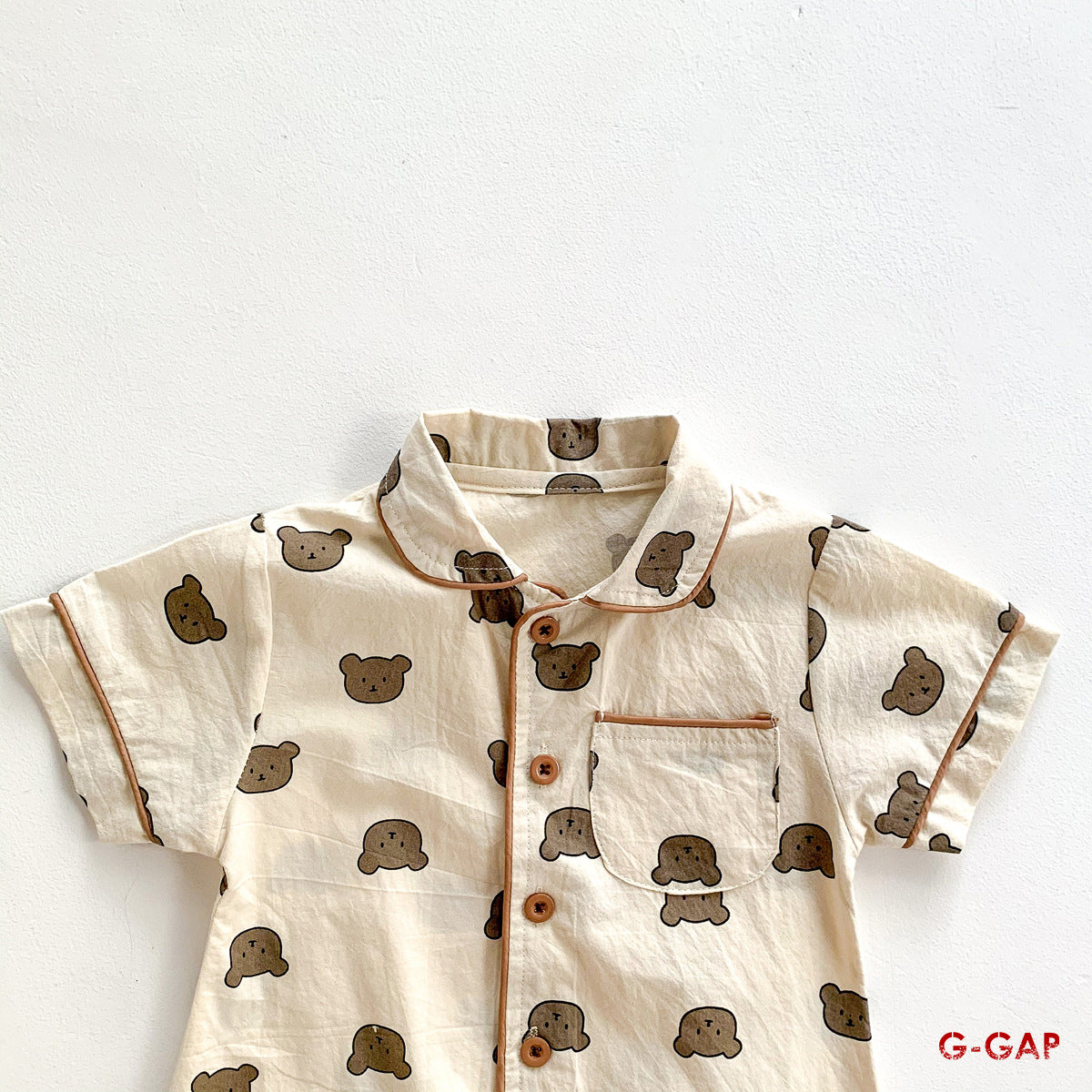 Summer Baby Bear Dot Short Sleeve Jumpsuit