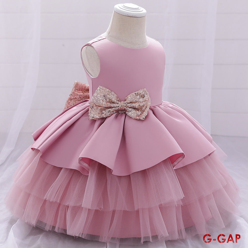 Puffy Mesh Princess Baby Birthday Dress