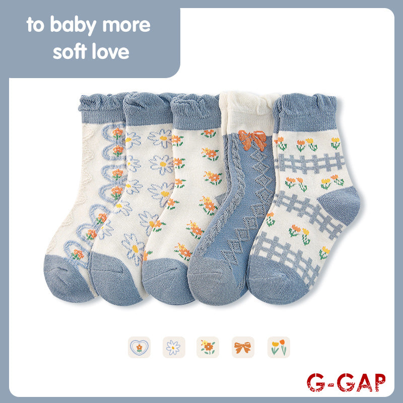 Baby Flower Rabbit Tube Socks