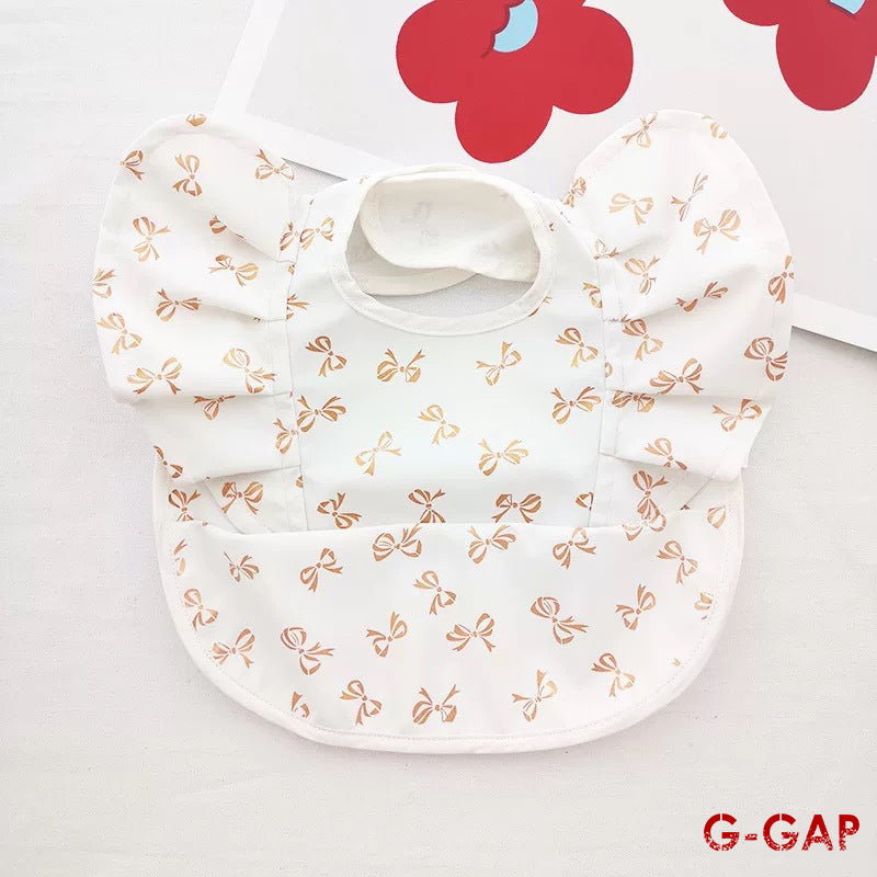 Korean Baby Bib angel wings baby Pu Waterproof Bibs