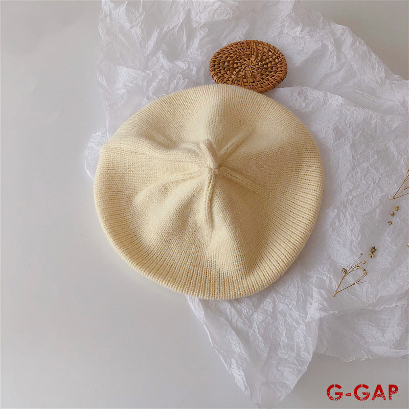 Winter Infant Knit Hat Newborn Cotton Wool Beret