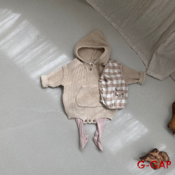 Neutral Long Sleeve Knitted Romper