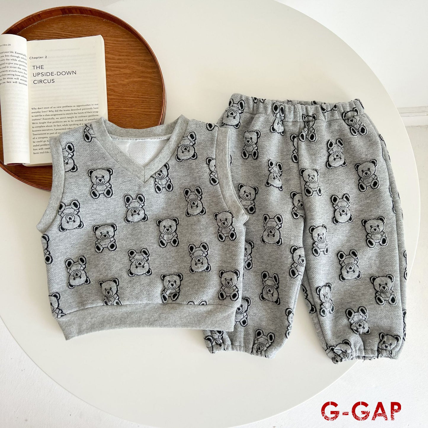 Baby Bear Vest Pants Suit Autumn Fashion Cotton 2-Piece