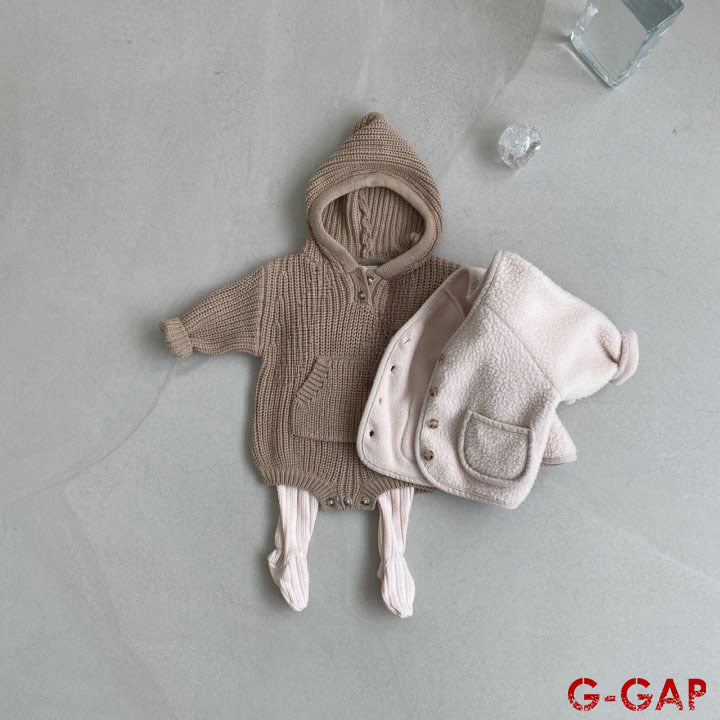 Neutral Long Sleeve Knitted Romper