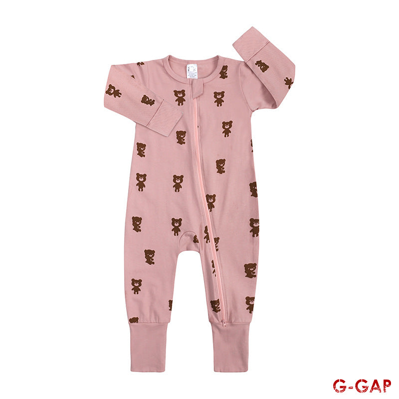 Spring/Autumn Baby Cotton Long Sleeve Zipper Romper