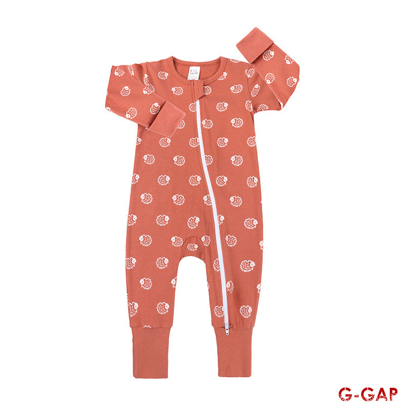 Spring/Autumn Baby Cotton Long Sleeve Zipper Romper