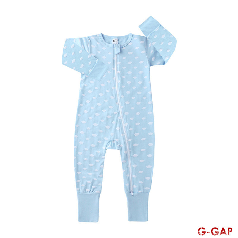 Spring/Autumn Baby Cotton Long Sleeve Zipper Romper