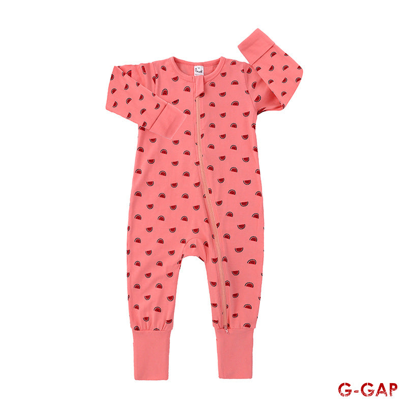 Spring/Autumn Baby Cotton Long Sleeve Zipper Romper