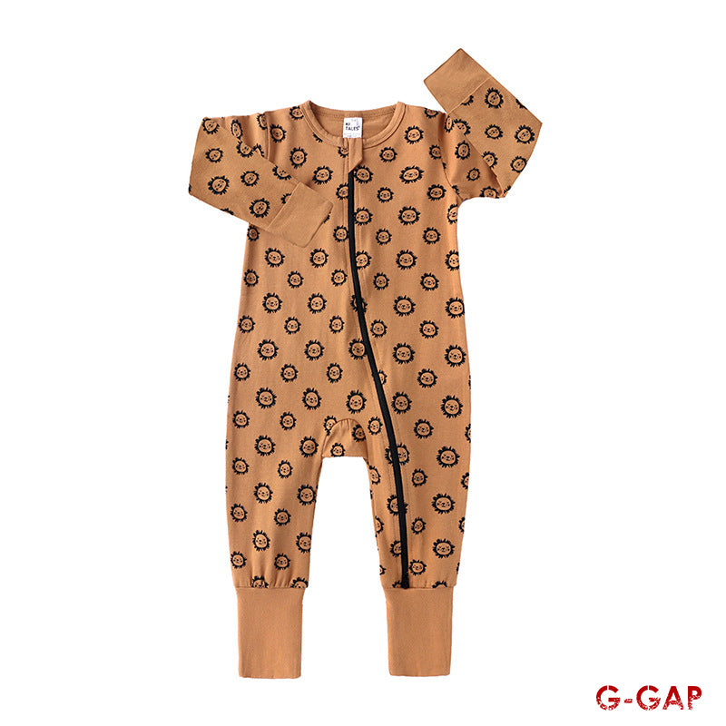 Spring/Autumn Baby Cotton Long Sleeve Zipper Romper