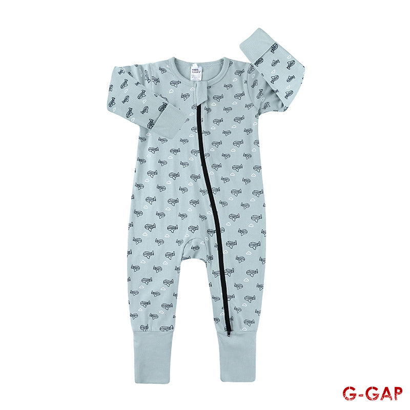 Spring/Autumn Baby Cotton Long Sleeve Zipper Romper