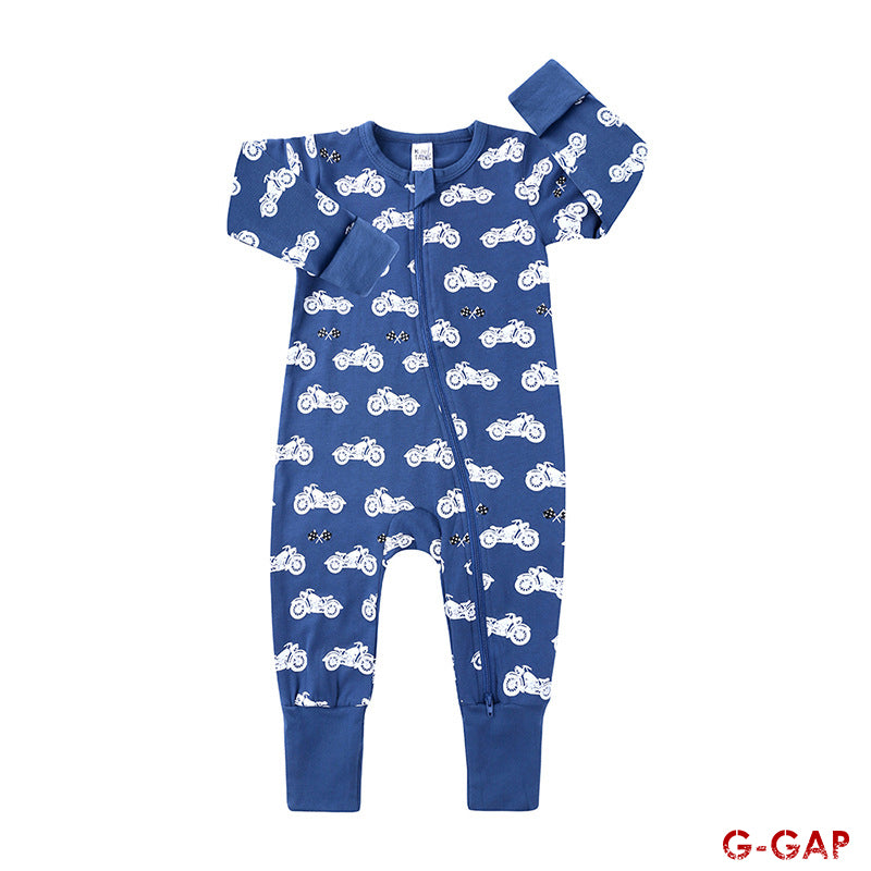 Spring/Autumn Baby Cotton Long Sleeve Zipper Romper