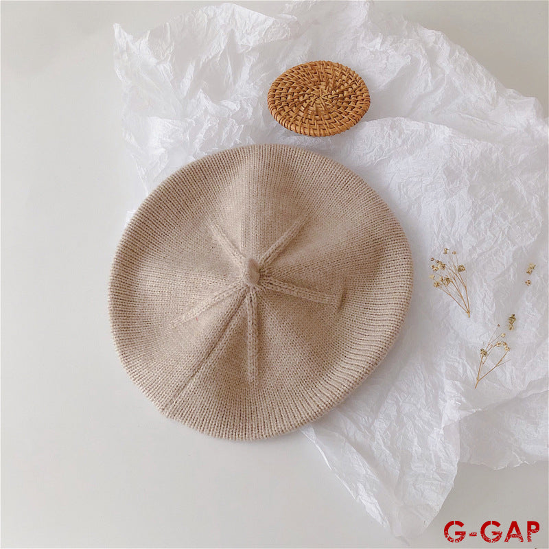Winter Infant Knit Hat Newborn Cotton Wool Beret
