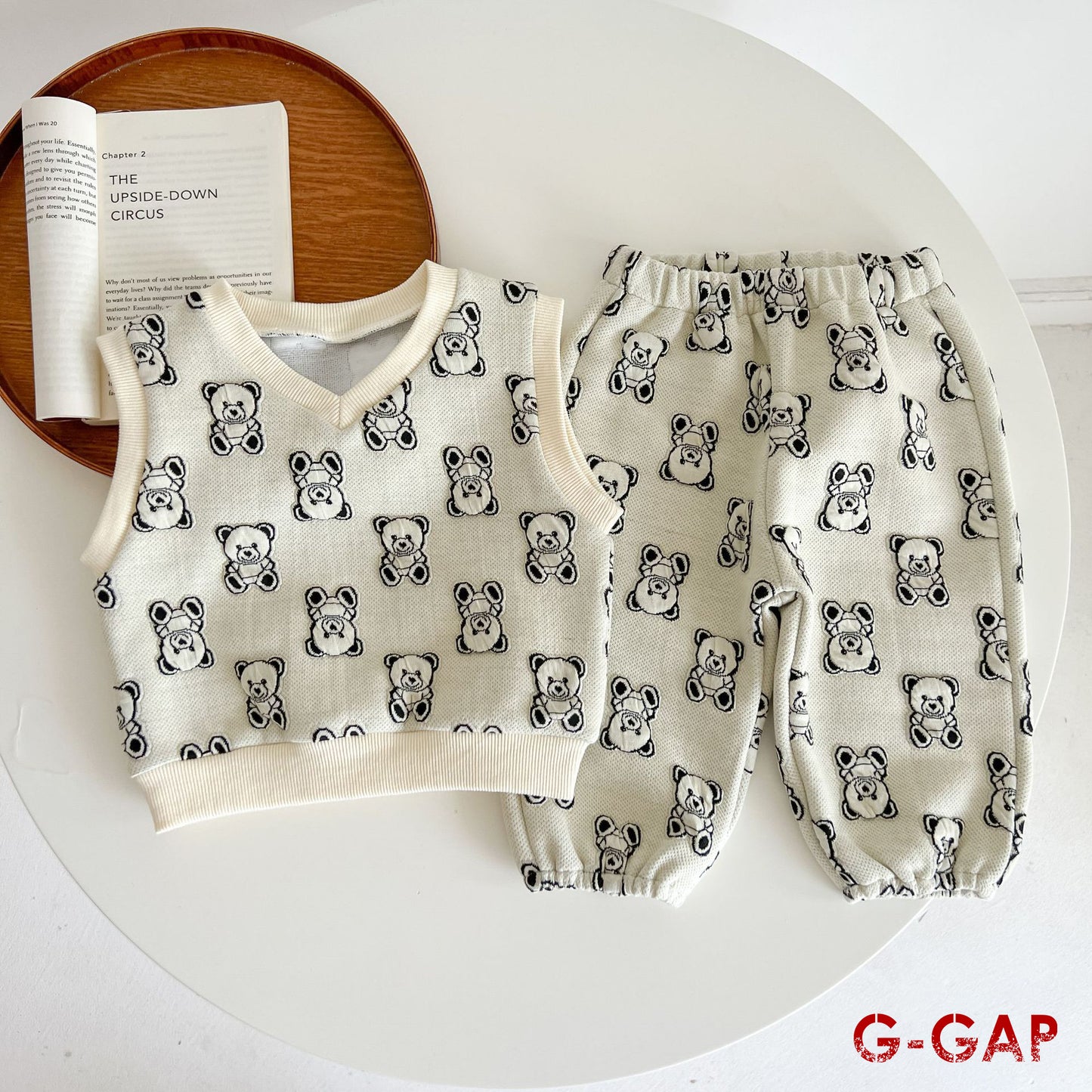 Baby Bear Vest Pants Suit Autumn Fashion Cotton 2-Piece