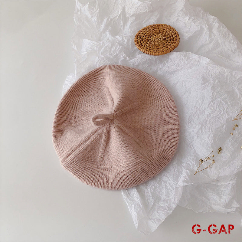 Winter Infant Knit Hat Newborn Cotton Wool Beret