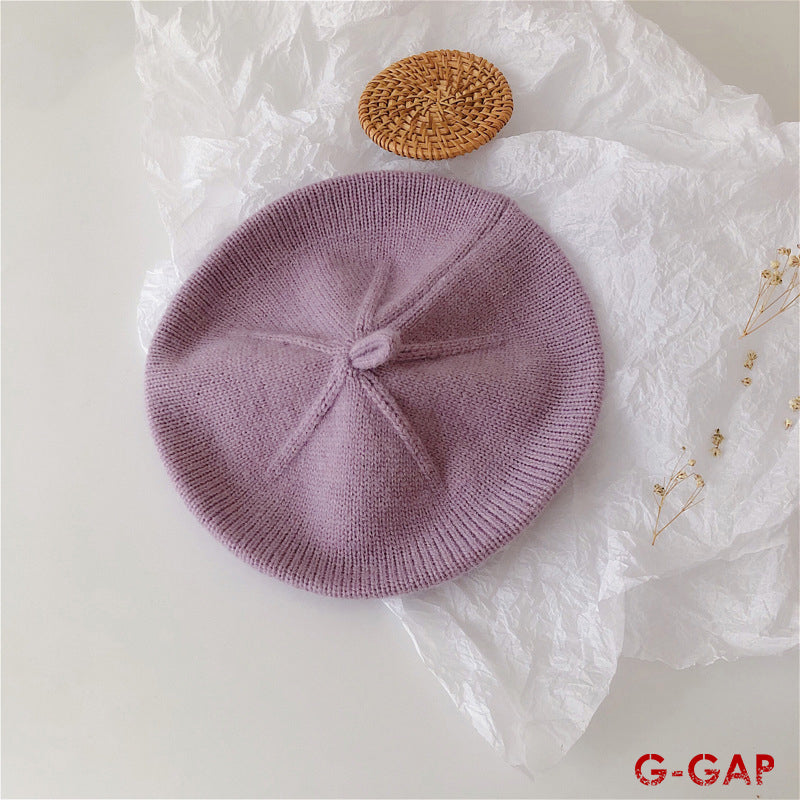 Winter Infant Knit Hat Newborn Cotton Wool Beret