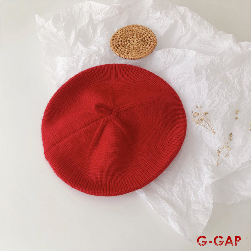 Winter Infant Knit Hat Newborn Cotton Wool Beret