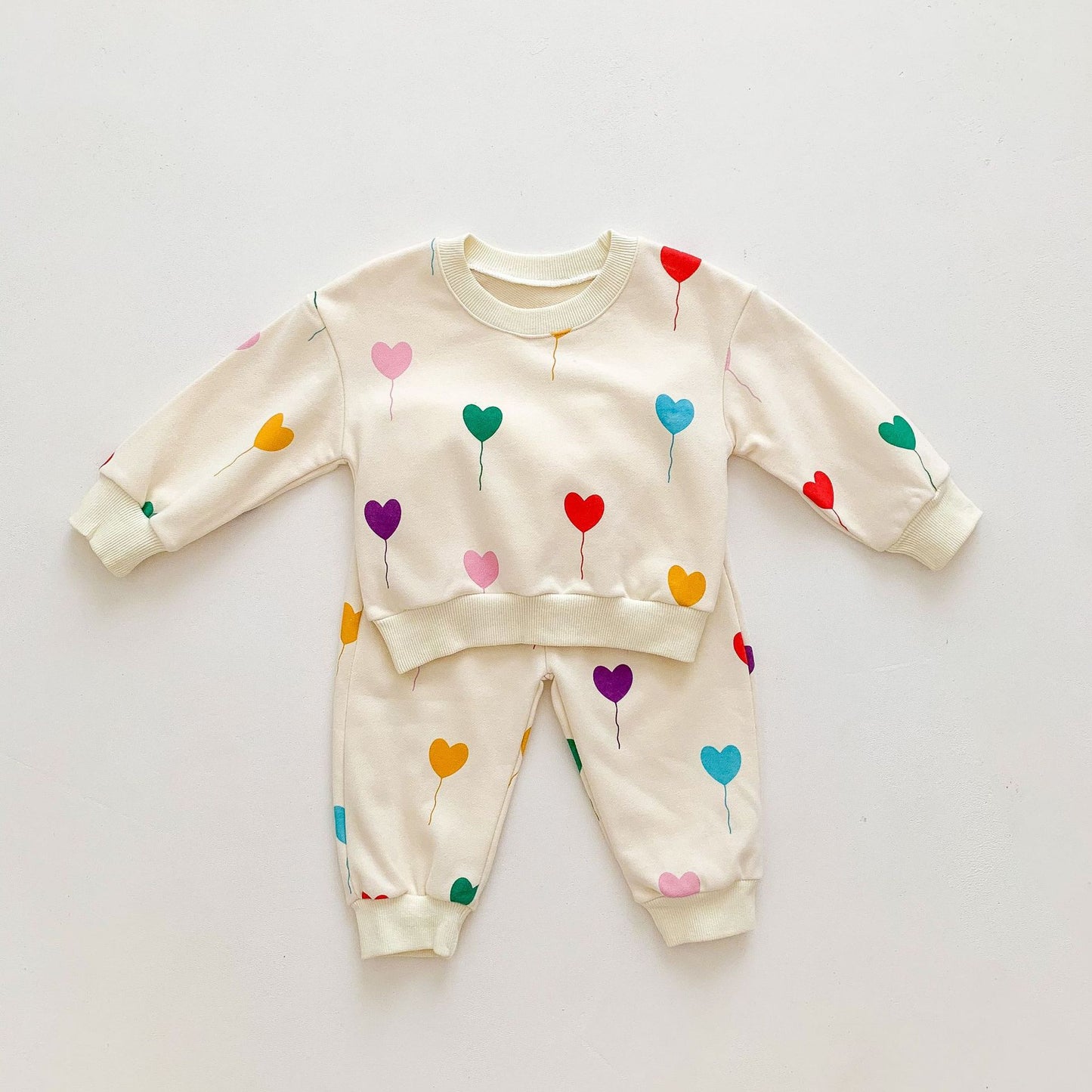 Autumn Love Baby Top and Pants Fashion 2-Piece Children's Suit