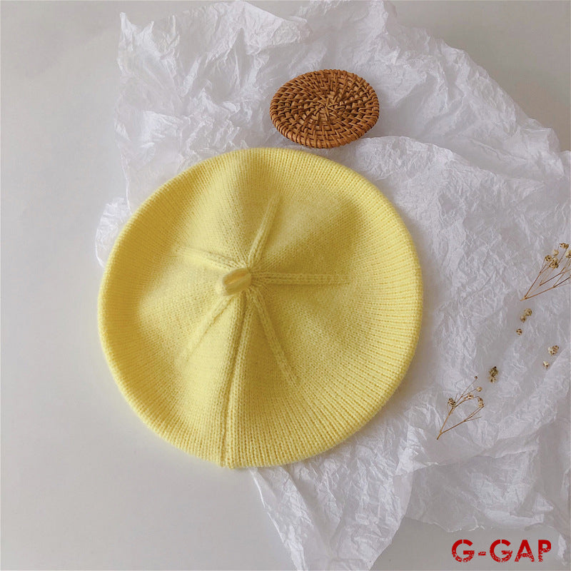 Winter Infant Knit Hat Newborn Cotton Wool Beret