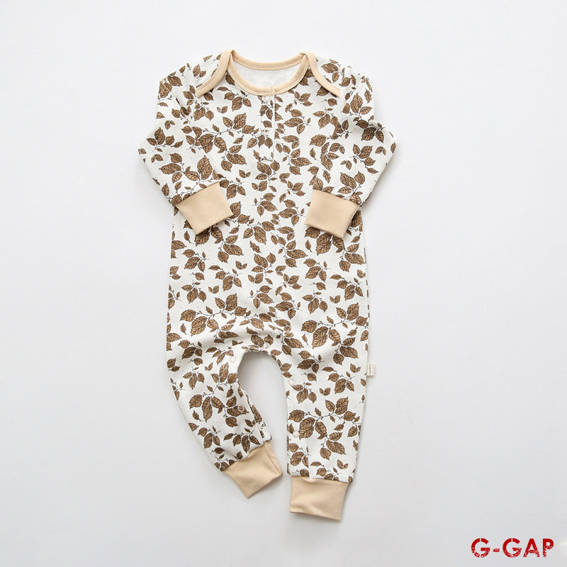 Spring and Autumn Baby Printed Cotton Romper