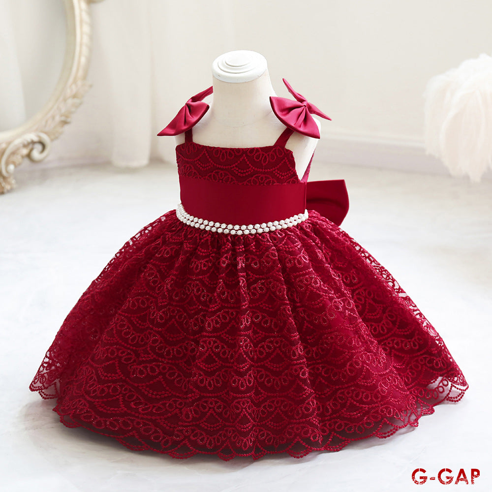 Bowknot Suspender Princess Dress