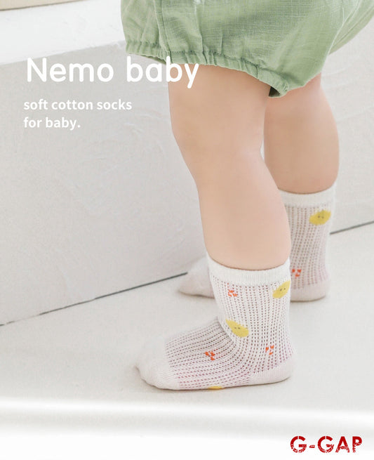 Summer Mesh Baby Socks - Boneless Cartoon Middle Tube for Boys and Girls