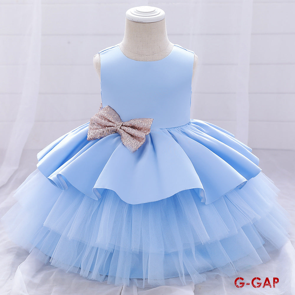 Puffy Mesh Princess Baby Birthday Dress