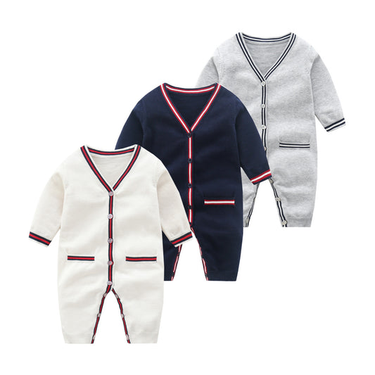 Soft Cotton Knitted Baby Romper