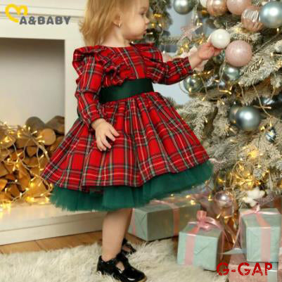 Princess Lattice Bow Christmas Dress