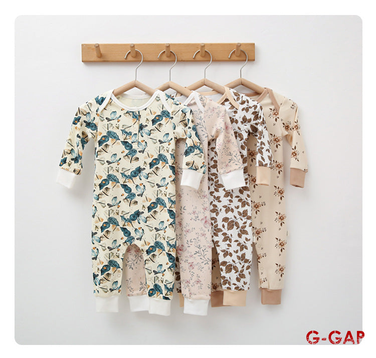 Spring and Autumn Baby Printed Cotton Romper