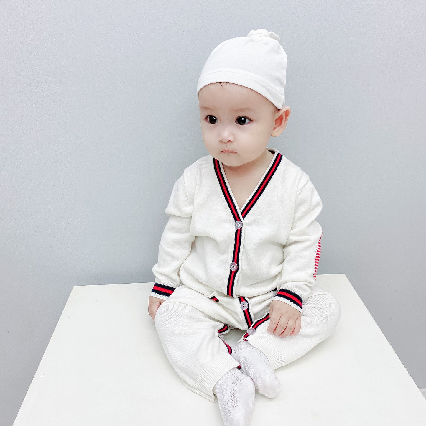 Soft Cotton Knitted Baby Romper