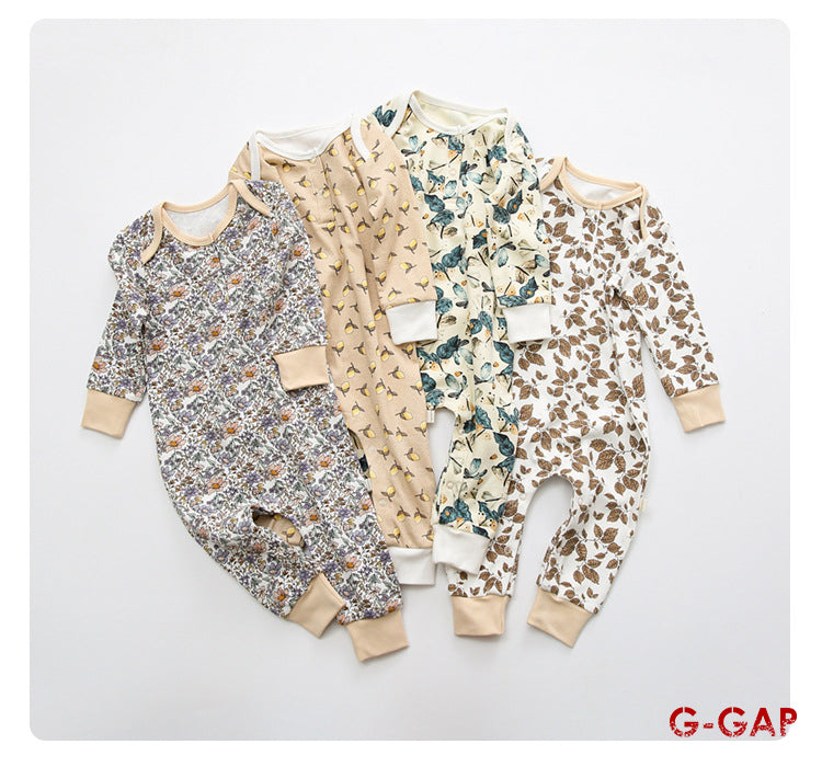 Spring and Autumn Baby Printed Cotton Romper