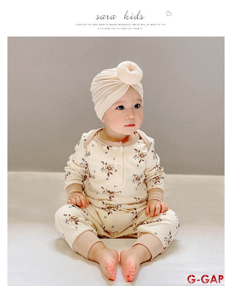 Spring and Autumn Baby Printed Cotton Romper