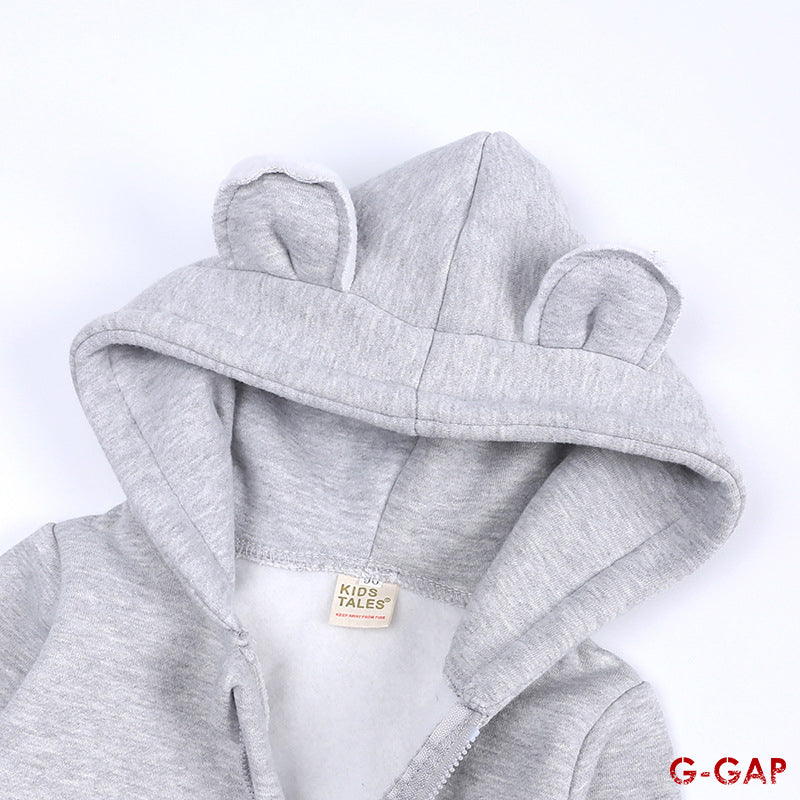 Baby Bodysuit  Rompers With Hooded Bear Ears
