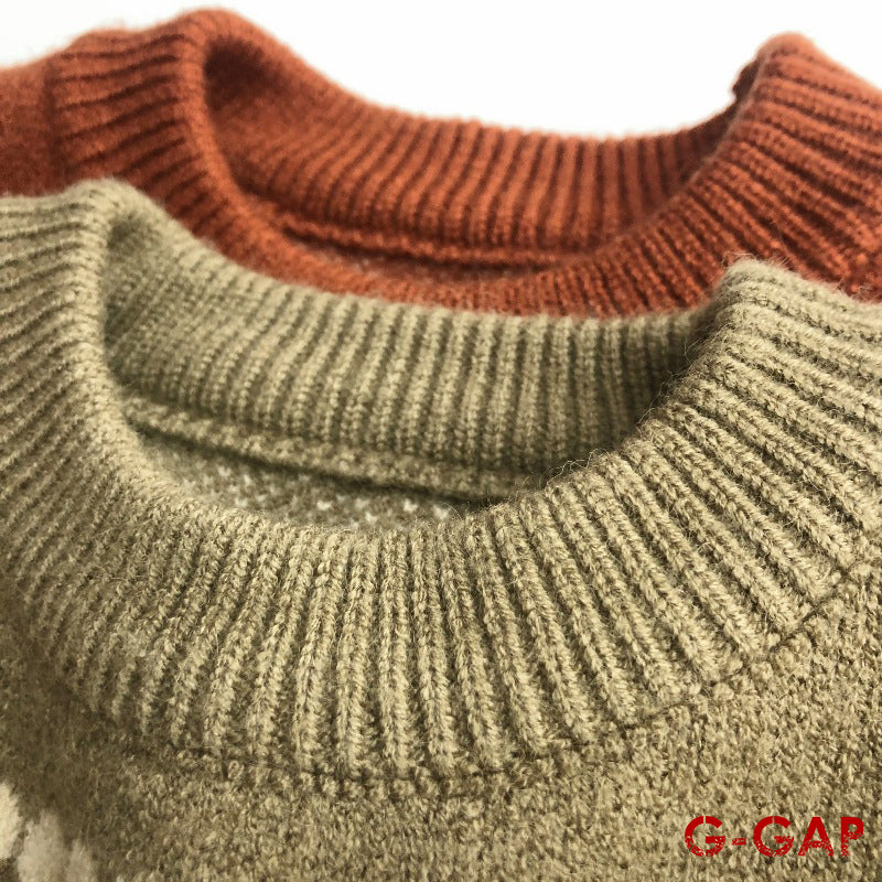 Winter Baby Cotton Jacquard Knitted Sweater