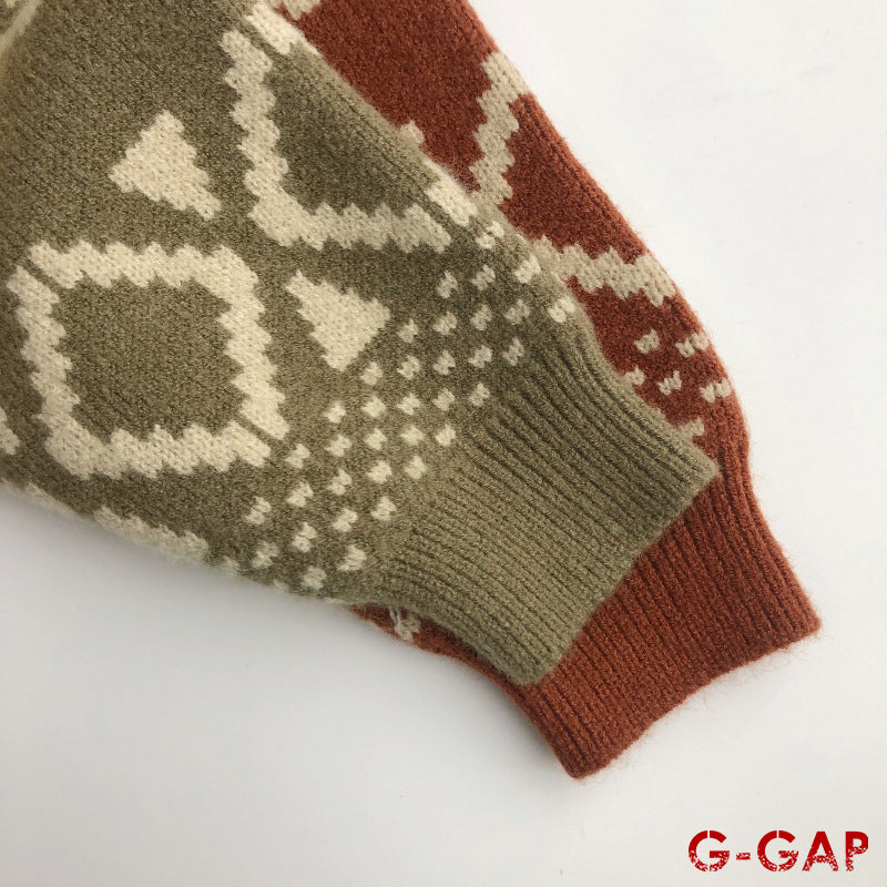 Winter Baby Cotton Jacquard Knitted Sweater