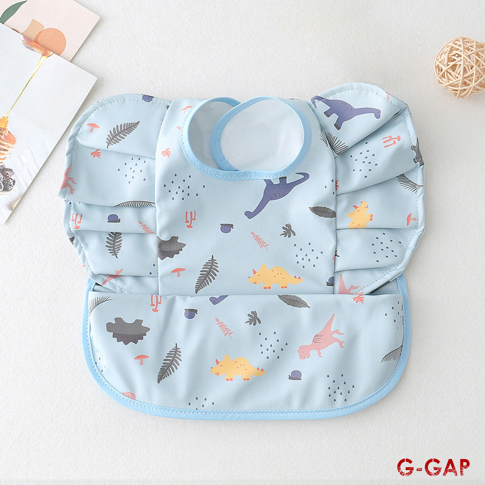 Korean Baby Bib angel wings baby Pu Waterproof Bibs