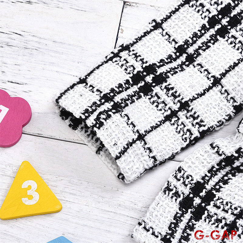 Spring Girls' Long Sleeve Dress and Cardigan Set