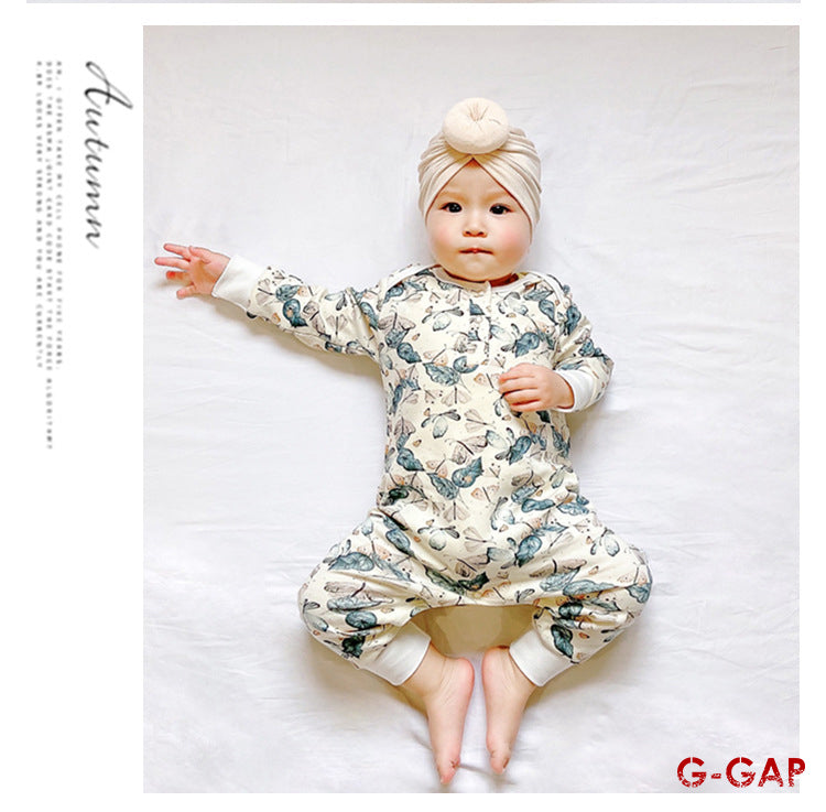 Spring and Autumn Baby Printed Cotton Romper