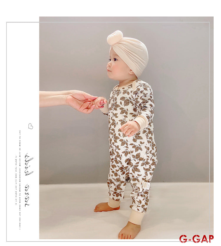 Spring and Autumn Baby Printed Cotton Romper