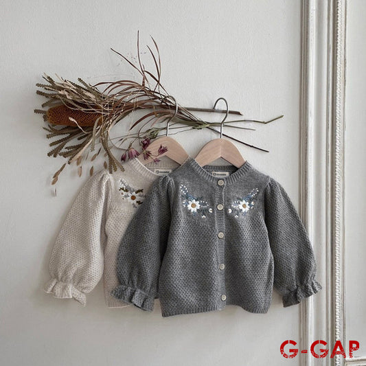 Fashionable Girl's Knitted Sweater Cardigan