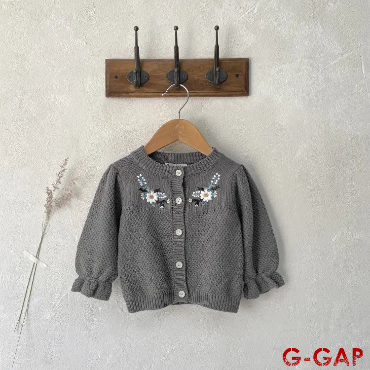 Fashionable Girl's Knitted Sweater Cardigan