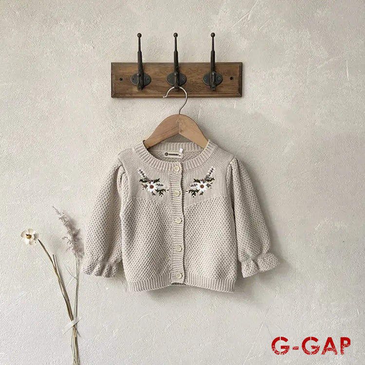 Fashionable Girl's Knitted Sweater Cardigan