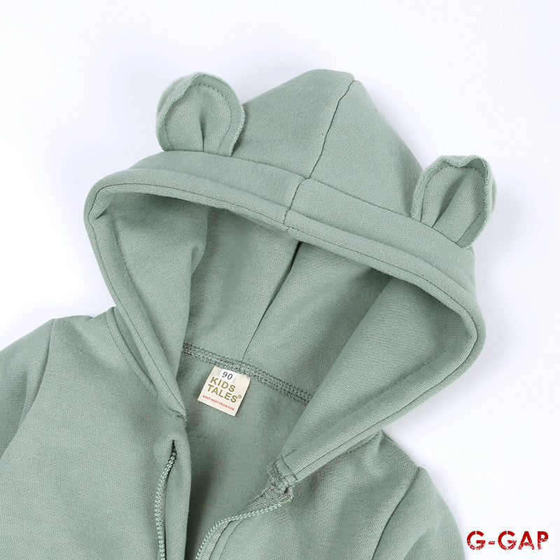 Baby Bodysuit  Rompers With Hooded Bear Ears