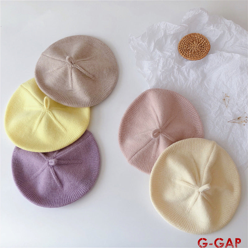 Winter Infant Knit Hat Newborn Cotton Wool Beret