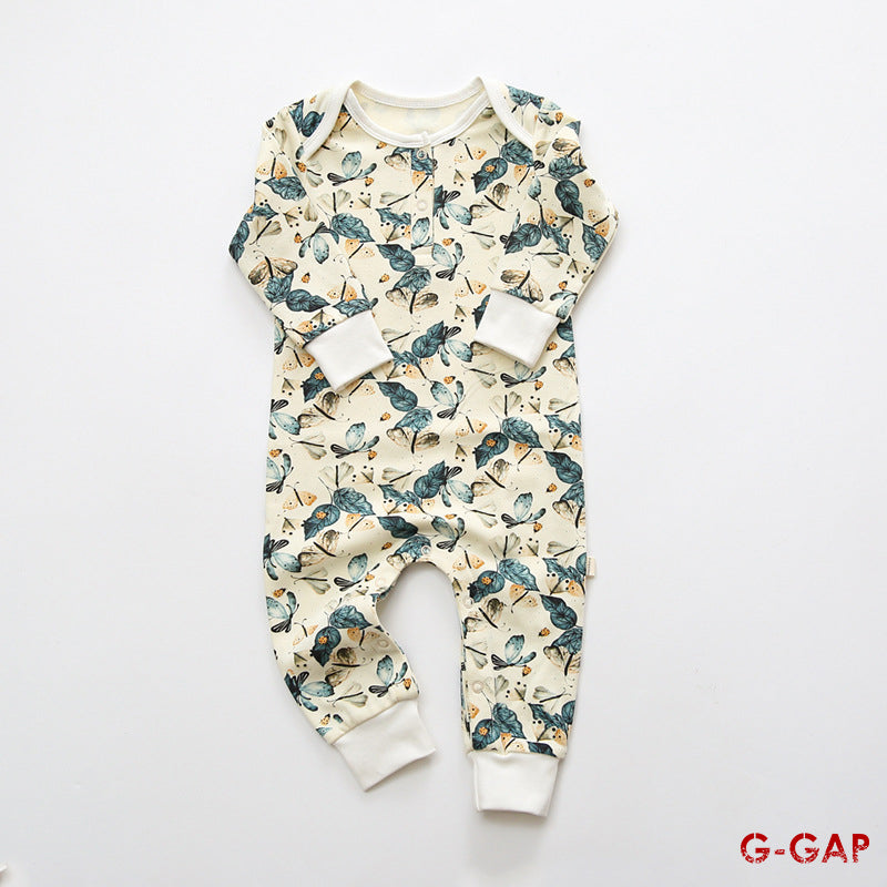 Spring and Autumn Baby Printed Cotton Romper