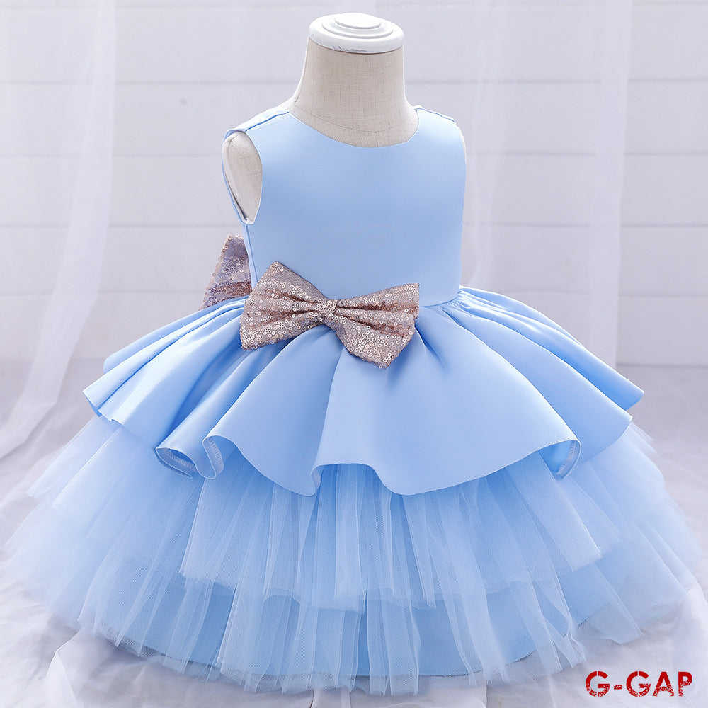 Puffy Mesh Princess Baby Birthday Dress