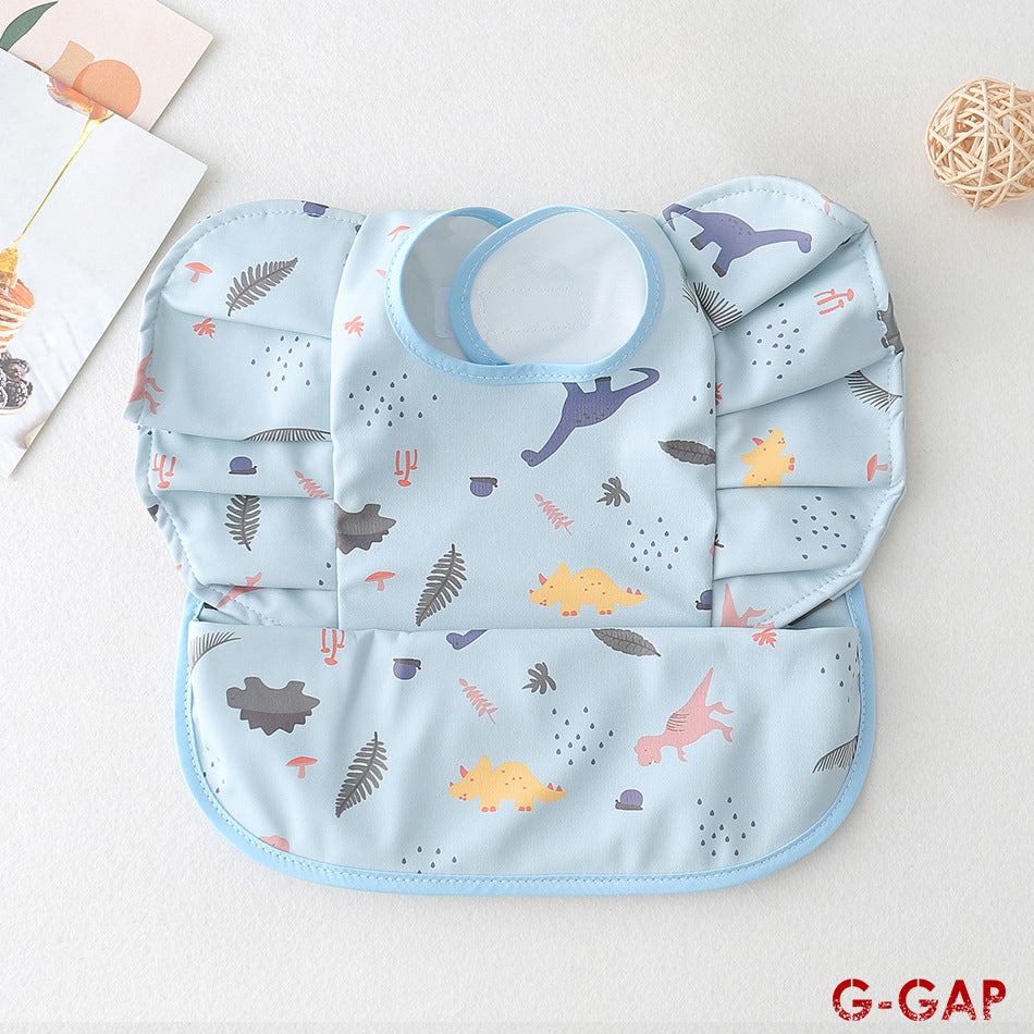 Korean Baby Bib angel wings baby Pu Waterproof Bibs